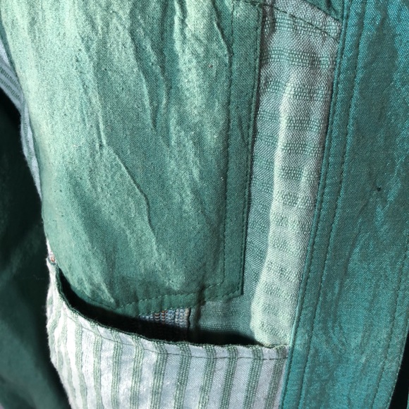 Nadya Green patchwork jacket that is jeans style/lots of pockets/XS - Picture 5 of 17